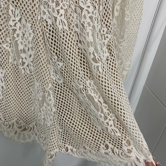 SHEIKE White Romance Lace Long Sleeve Onesie Romper Playsuit - Picture 14 of 14